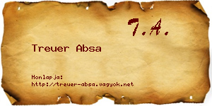 Treuer Absa névjegykártya